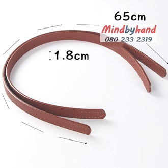 สายกระเป๋าหนังลายลิ้นจี่ ความยาว 65 cm.