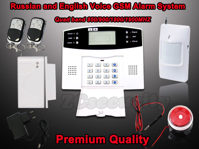 กันขโมยบ้าน GSM จอ LCD ( GSM Wireless Home Bugler Alarm Auto Dialer )