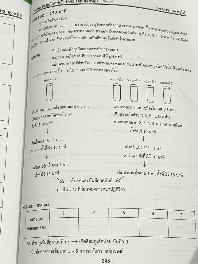 ►สอบเข้ากำเนิดวิทย์◄ หนังสือOplus หนังสือกวดวิชาพี่โอ๋โอพลัส คอร์สตะลุยโจทย์ KVIS รอบ 1,รอบ 2 วิชาวิทย์คณิตและ Part LAB เพื่อเตรียมตัวสอบเข้าม.4 โรงเรียนกำเนิดวิทย์โดยเฉพาะ อาจารย์มีเน้นบทหัวข้อหลักๆที่มักออกสอบ มีโจทย์ข้อสอบ KVIS ฉบับจริงทั้งรอบแรกและรอบ