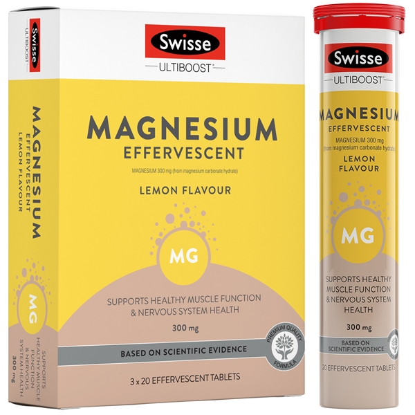 พร้อมส่ง แมกนีเซียม เม็ดฟู่ Swisse Ultiboost Magnesium Effervescent 300mg