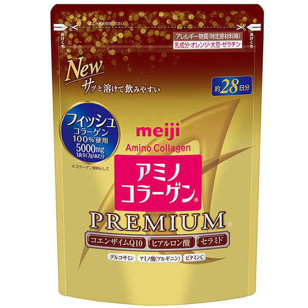 พร้อมส่งฟรี คอลลาเจน พรีเมี่ยม ชนิดผง Meiji Premium Amino Collagen 28วัน