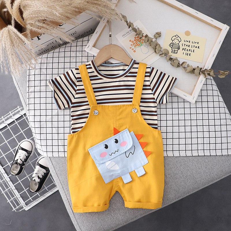 ha1356 เสื้อ+กางเกงเอี๊ยม size 80-120 จำนวน 5 ตัวต่อแพ็ค