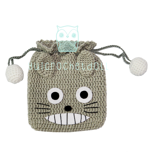 แพทเทิร์นกระเป๋าหูรูดไหมพรม ชุด 1 Drawstring Crochet Bag Pattern 1