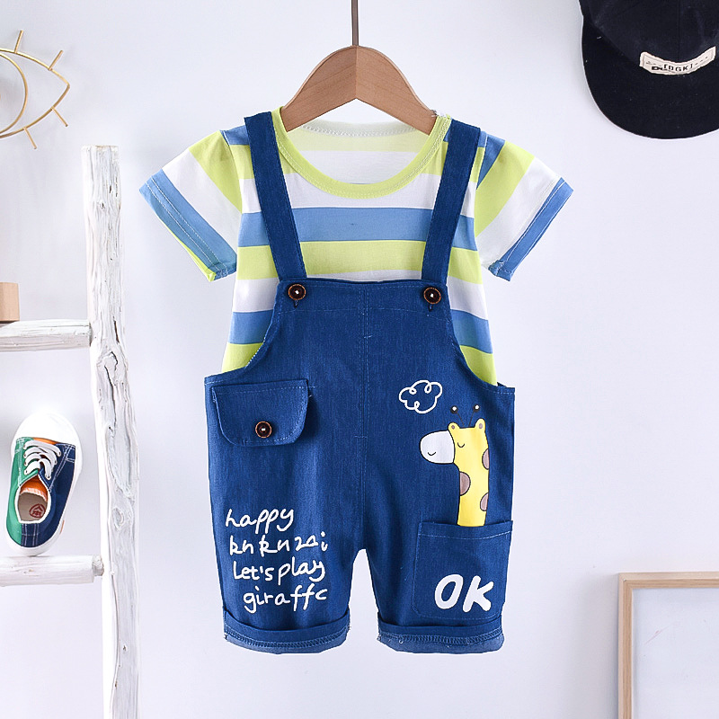 ha1493 เสื้อ+กางเกงเอี๊ยม size 80-110 จำนวน 4 ตัวต่อแพ็ค