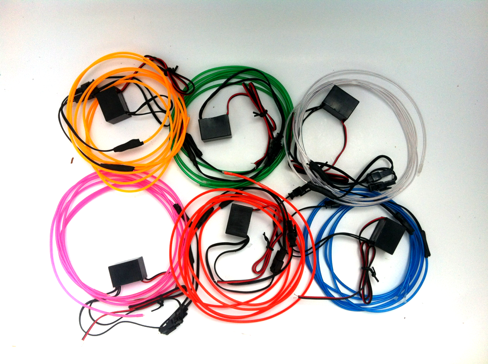 ไฟเส้น el 12V ชุด ( el wire glow light kit )