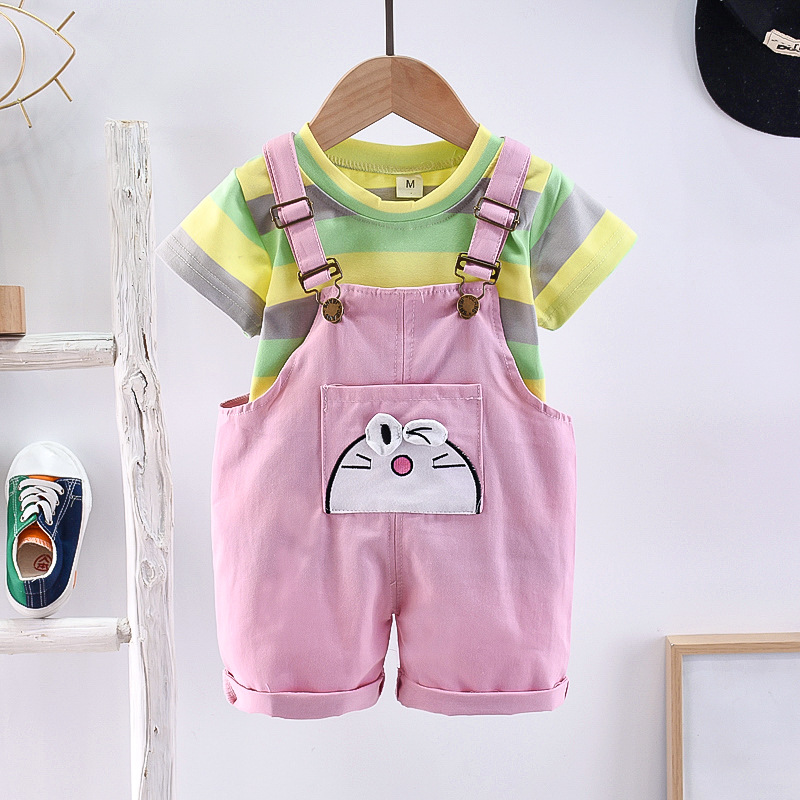 ha1494 เสื้อ+กางเกงเอี๊ยม size 80-110 จำนวน 4 ตัวต่อแพ็ค