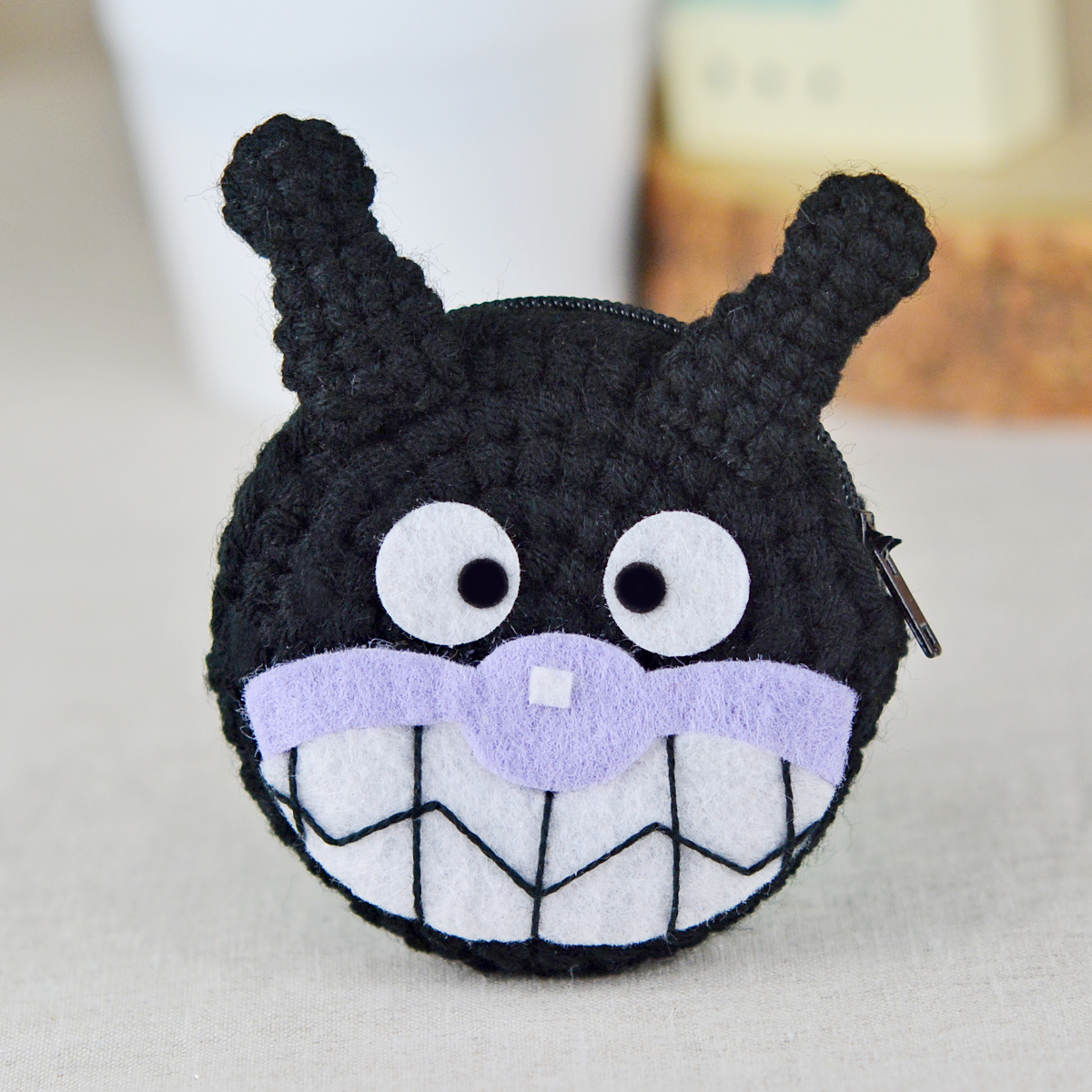 แพทเทิร์นกระเป๋าใส่เหรียญ ทรงกลม