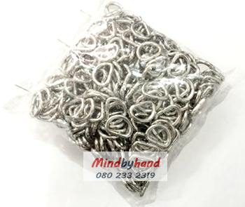 ห่วงรูปตัว D สีเงิน ขนาด 1.5 cm.