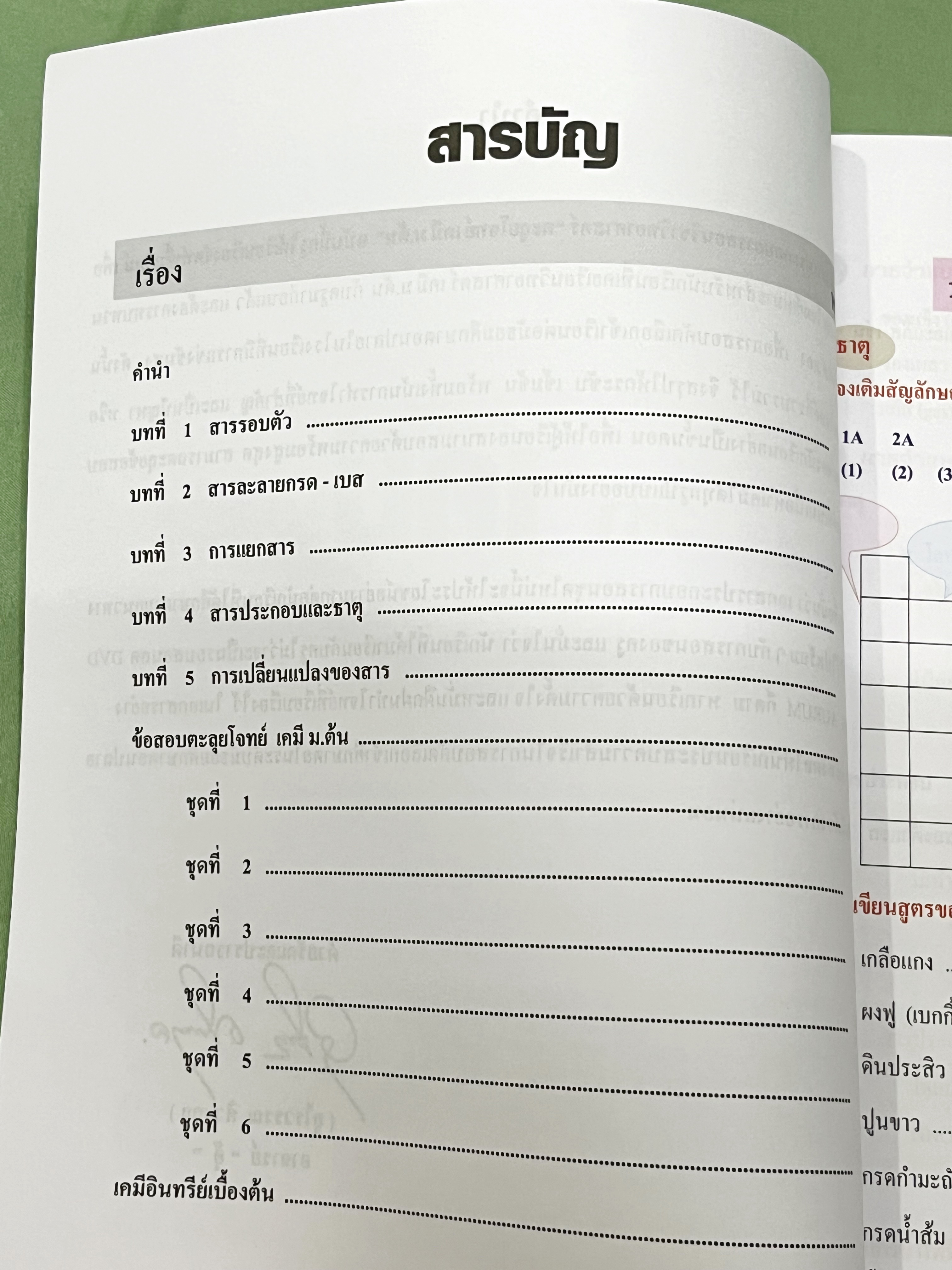 ►หนังสือเคมี ม.ต้น◄ หนังสือกวดวิชา อ.อุ๊ ตะลุยโจทย์เคมี ม.ต้น สรุปเนื้อหากระชับ เข้มข้น พร้อมทั้งเน้นหลักการทำโจทย์ที่สำคัญ เนื้อหาลึกถึงการสอบแข่งขันเข้า ม.4 โรงเรียนดัง หนังสือใหม่เอี่ยม ไม่มีรอยขีดเขียน