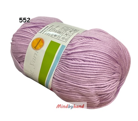 ไหมพรม คอตตอลมายด์ รหัสสี 552 สีม่วงอ่อน