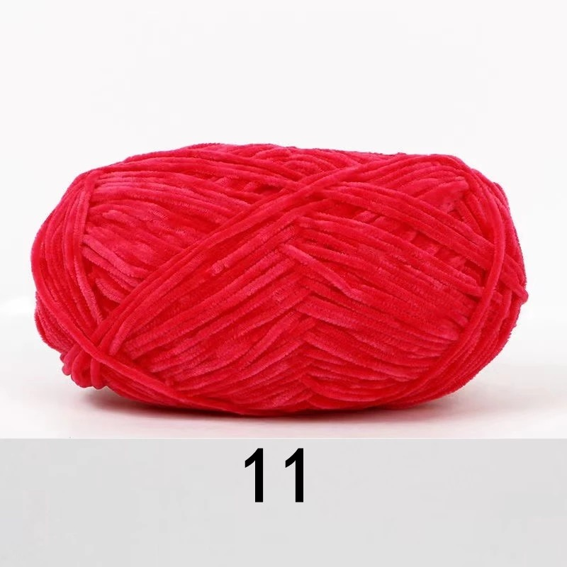 ไหมพรมกำมะหยี่เส้นเล็ก สี 11