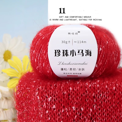 ไหม Mohair Wool ลายจุด สี 11