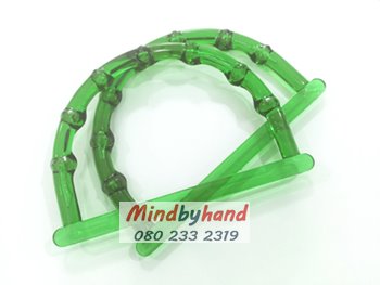 หูกระเป๋าพลาสติก ตัว D ลายข้อไผ่