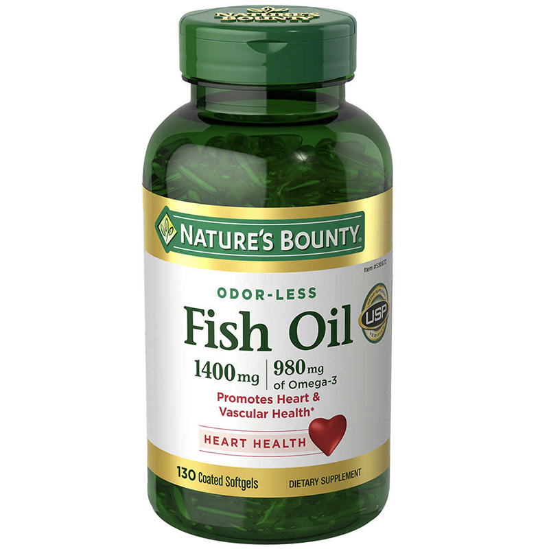 พร้อมส่งฟรี น้ำมันปลาที่มีความแข็งแรงสูงสุด Nature’s Bounty Fish Oil 1400 mg