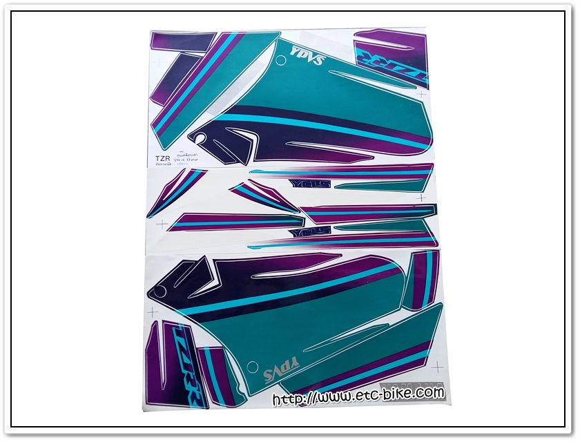 สติ๊กเกอร์ TZR-R ปี 99 ติดรถสีเขียว