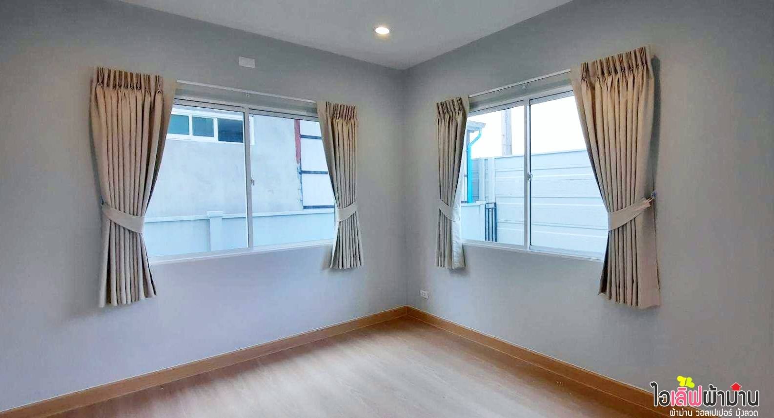 [H497] CENTRO รังสิต-นครนายก จ.ปทุมธานี งานติดตั้งผ้าม่านจีบทึบ+โปร่งแบบปล่อยลอน