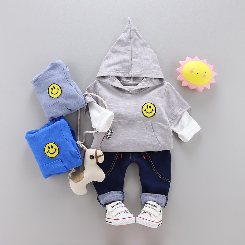 ha593 เสื้อยืดแขนยาว+เสื้อคลุม+กางเกงขายาว size 80-110 4ตัวต่อแพ็ค