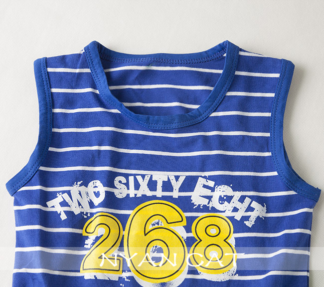 km1506 ชุดเด็ก เสื้อกล้าม+กางเกงขาสั้น 5 ตัวต่อแพ็ค