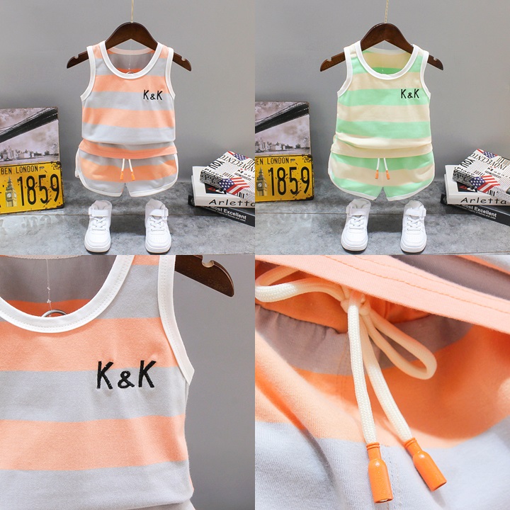 ha1543 เสื้อกล้าม+กางเกง size 80-120 จำนวน 5 ตัวต่อแพ็ค