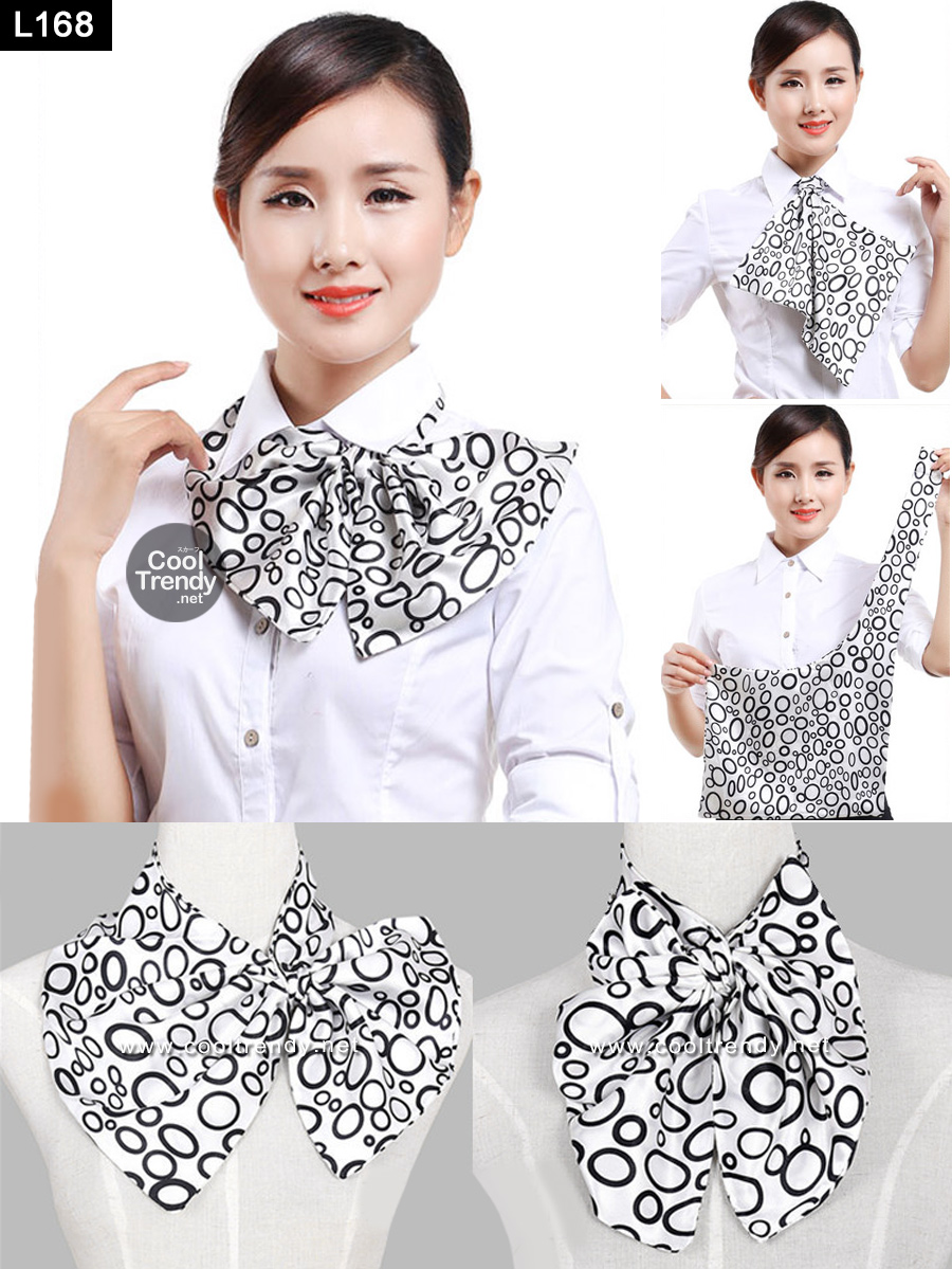 ผ้าพันคอสำเร็จรูป ผ้ายูนิฟอร์ม uniform ผ้าไหมซาติน : L168