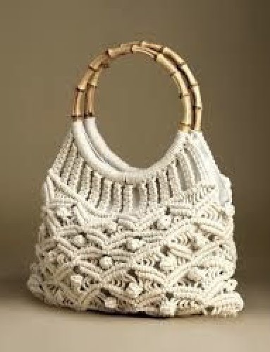 หูกระเป๋าไม้ไผ่แบบวงกลม