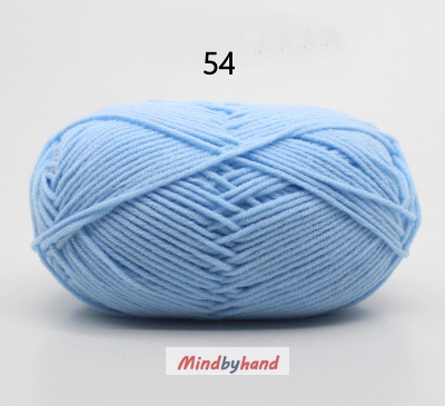Milk Cotton เส้น4ply สีพื้น 54 Water blue