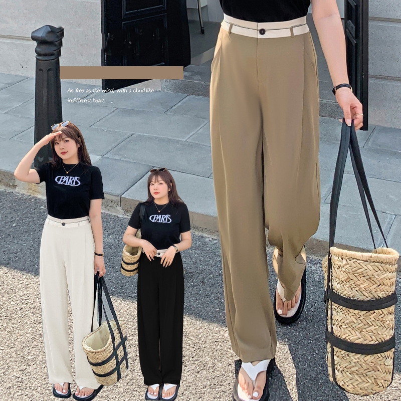 กางเกงขายาวสาวอวบ สีดำ,สีน้ำตาล,สีขาวเบจ (XL,2XL,3XL,4XL,5XL) 7733