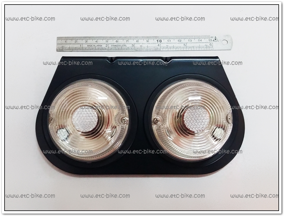 ไฟเอนกประสงค์ (คู่) ฝาใส หลอดแดง/ส้ม 12V.