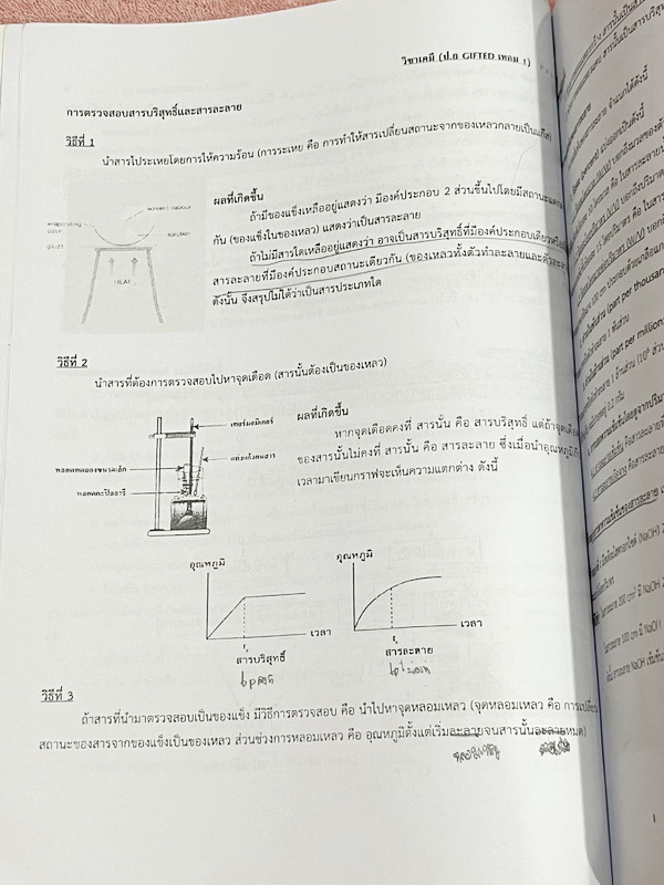 ►สอบเข้าม.1◄ หนังสือกวดวิชาครูพจน์ Gifted วิทยาศาสตร์เนื้อหาเคมีเล่ม1-2 ห้องกิ๊ฟเต็ดโค้งสุดท้าย ป.6 มีสรุปเนื้อหา โจทย์แบบทดสอบ และข้อสอบ โจทย์มีความยากเข้มข้นระดับ Advaned มีความยากลึกถึงเตรียมตัวสอบเข้า ม.1 ร.ร.ดัง จดเฉลยครบเกือบทั้งหมด โจทย์บางข้อไม่ได