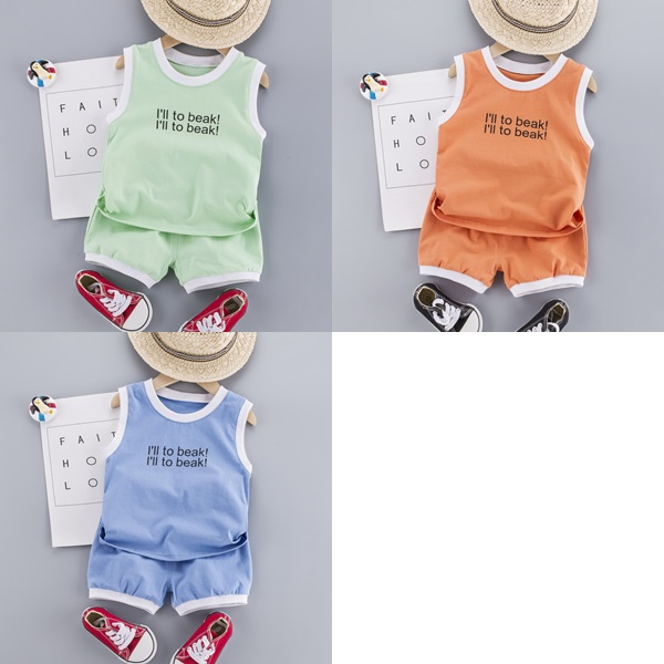 ha1611 เสื้อกล้าม+กางเกง size 80-110 จำนวน 4 ตัวต่อแพ็ค