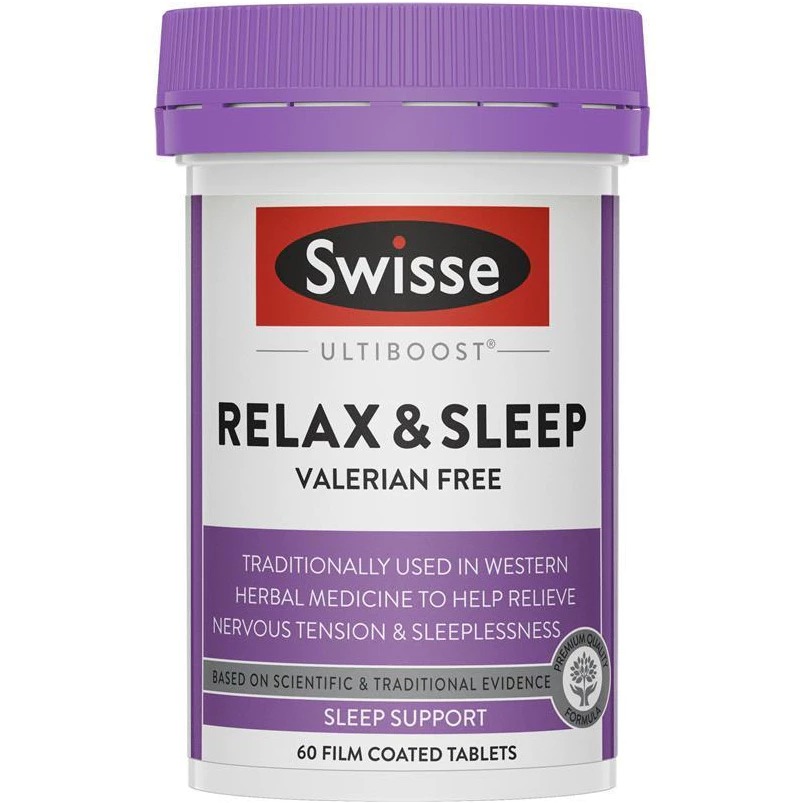 พร้อมส่ง นอนหลับสบาย Swisse Ultiboost Relax & Sleep 60 เม็ด