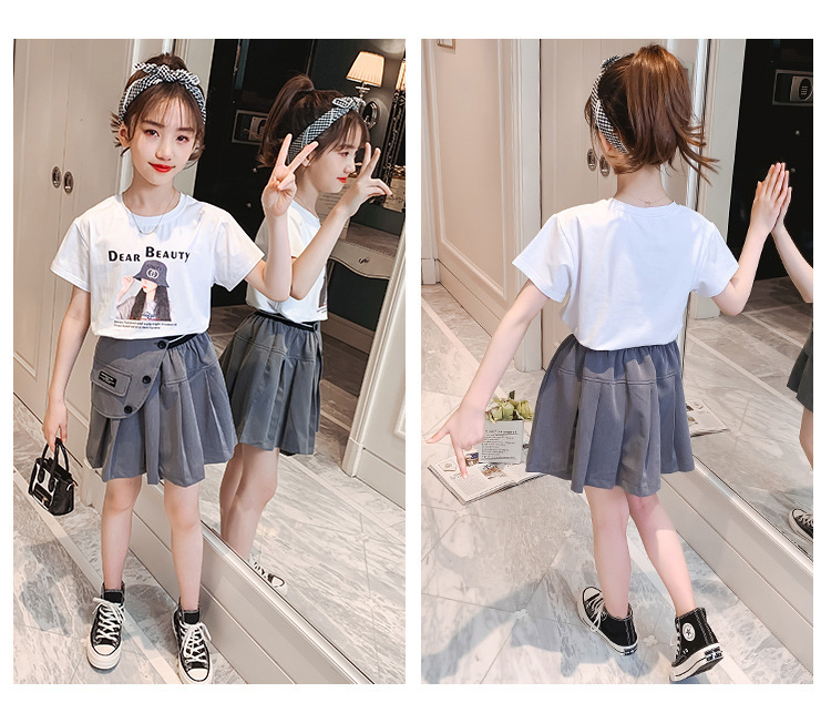 dr4995 เสื้อ+กระโปรง เด็กโต 3 ตัวต่อแพ็ค 110-170 (เลือกไซส์ได้ให้ครบแพ็ค)