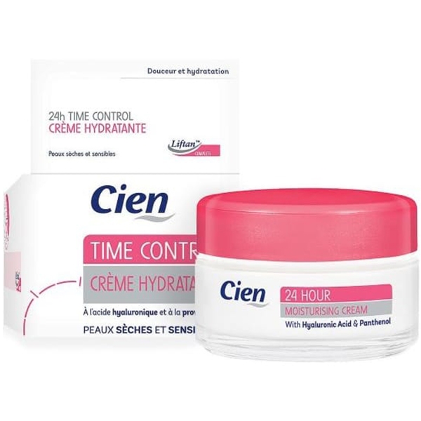 พร้อมส่ง ครีมชลอริ้วรอย Cien สูตร Time Control 50ml. (กระปุกชมพู)