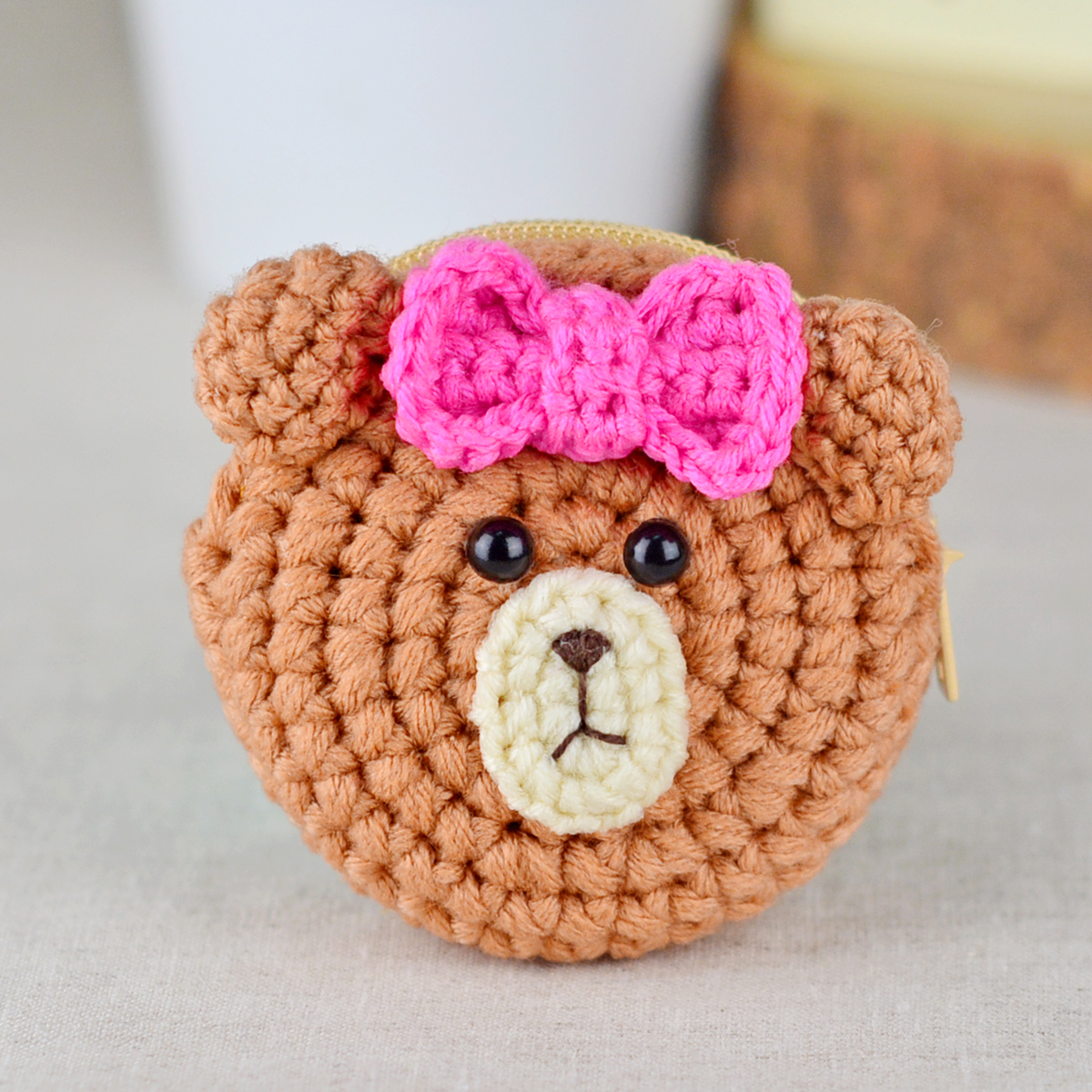 แพทเทิร์นกระเป๋าใส่เหรียญ ทรงกลม