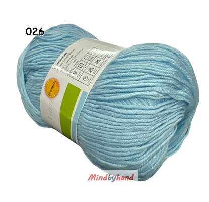 ไหมพรม คอตตอลมายด์ รหัสสี 026 สีฟ้าอ่อน