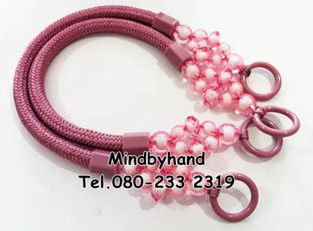 สายกระเป๋าแฟชั่น ร้อยลูกปัดคริสตัล