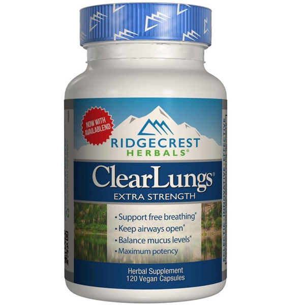พร้อมส่งฟรี สมุนไพรบำรุงปอด RidgeCrest Herbals ClearLungs Extra Strength