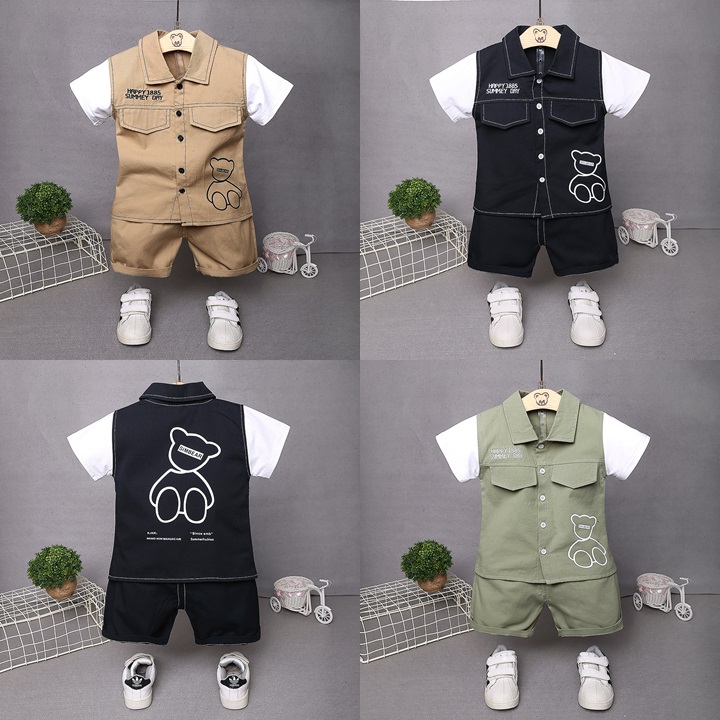 ha1377 เสื้อ+กางเกง size 80-110 จำนวน 4 ตัวต่อแพ็ค