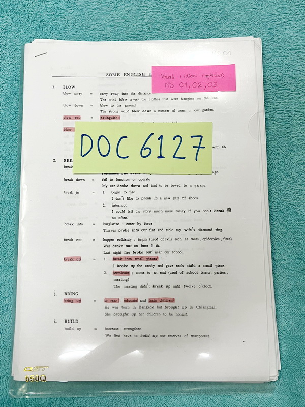 ►ชีทครูถ้วย◄ DOC 6127 ชีทวิชาภาษาอังกฤษครูถ้วย ม.ต้น – เข้าเตรียมอุดม เป็นชีทฉบับจริงที่แจกในคอร์สเรียน ไม่ใช่ชีทซีร็อก เป็นชีทกระจายๆกองใหญ่รวมทั้งหมดมากกกว่า 120 ชุด มีทั้งแบบหนาบางคละกันไป ความหนาทั้งหมดเทียบเท่าหนังสือทั่วไป 7-8 เล่ม ชีททั้งหมดจัดเก็บ