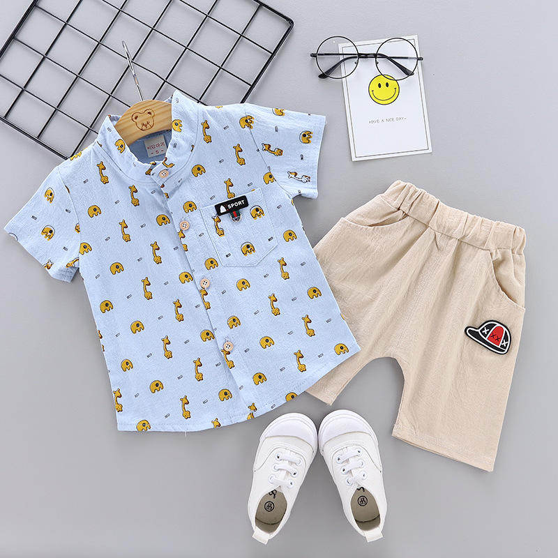 ha682 เสื้อเชิร์ต+กางเกง size 80-110 4ตัวต่อแพ็ค