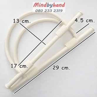 หูกระเป๋าพลาสติกครีงวงกลม (ตัว D ใหญ่)