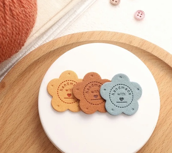 แผ่นหนัง Handmade รูปดอกไม้