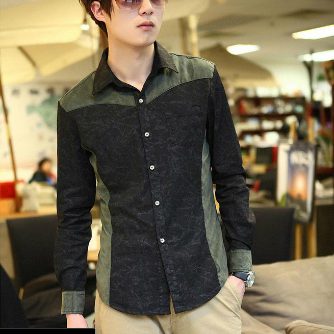 เสื้อผ้าผู้ชาย | เสื้อเชิ้ตผู้ชาย เสื้อเชิ้ตแฟชั่นชาย แขนยาว แฟชั่นเกาหลี
