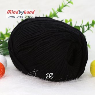ไหมพรม Baby รหัสสี 35 Black