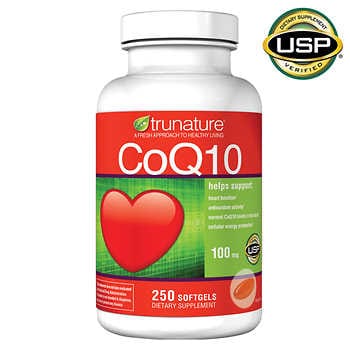 TruNature-CoQ10=100mg ขวดใหญ่ขึ้น 250เม็ด บำรุงหัวใจแข็งแรง,ชะลอความแก่,ถนอมสมอง, ผิวพรรณสวยงาม (exp.Aug2023) ไม่มีผลิตแล้ว