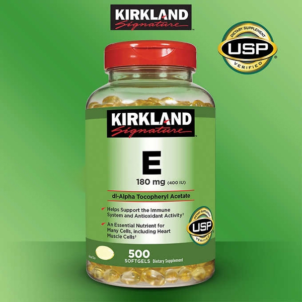 พร้อมส่ง วิตามินอี Kirkland Signature Vitamin E 400 I.U. 500 Softgels