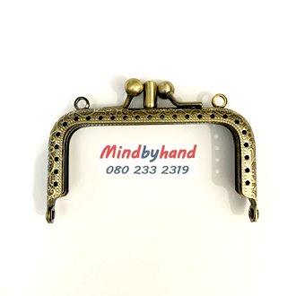 ปากกระเป๋าปิกแป๊ก ขนาด 3.5 นิ้ว แบบ 2 ช้้น สีรมควัน