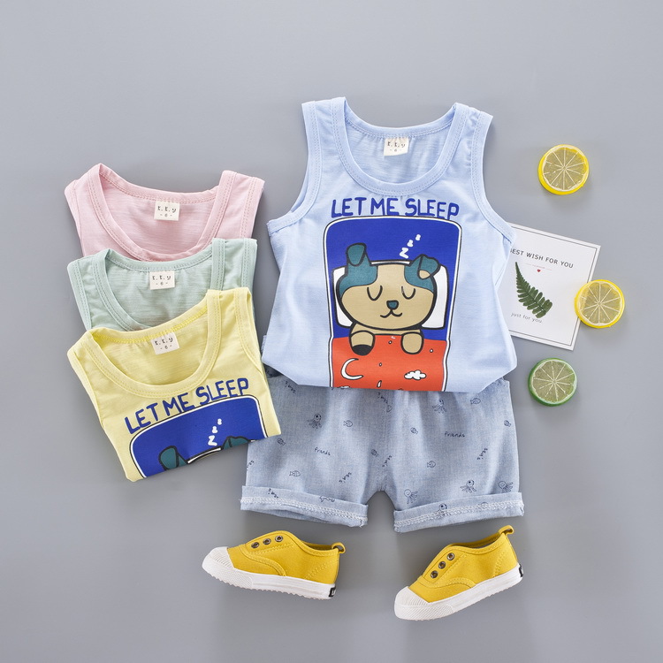 ha306 เสื้อกล้าม+กางเกง size 80-110 4 ตัวต่อแพ็ค
