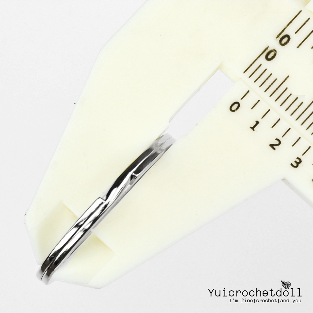 ห่วงพวงกุญแจแบบแบน อะไหล่พวงกุญแจ สีเงิน Nickel plated flat key rings DIY Craft ᵔᴥᵔ