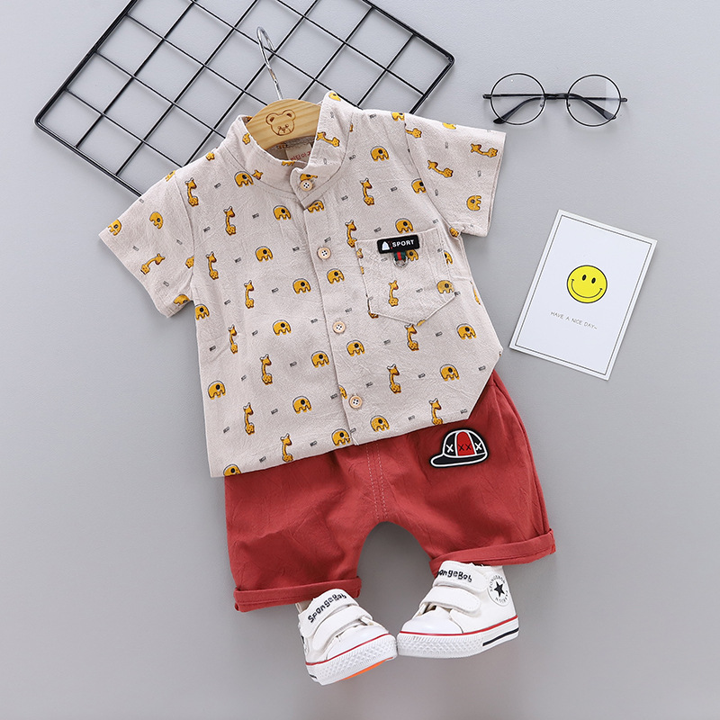 ha682 เสื้อเชิร์ต+กางเกง size 80-110 4ตัวต่อแพ็ค